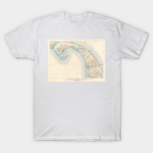 Vintage Map of Lower Cape Cod T-Shirt by Bravuramedia